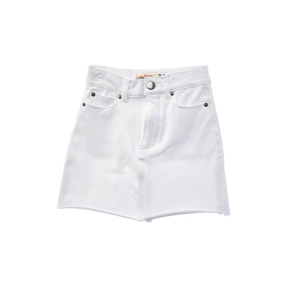 Vintage Havana Girls  Denim Skirt, White